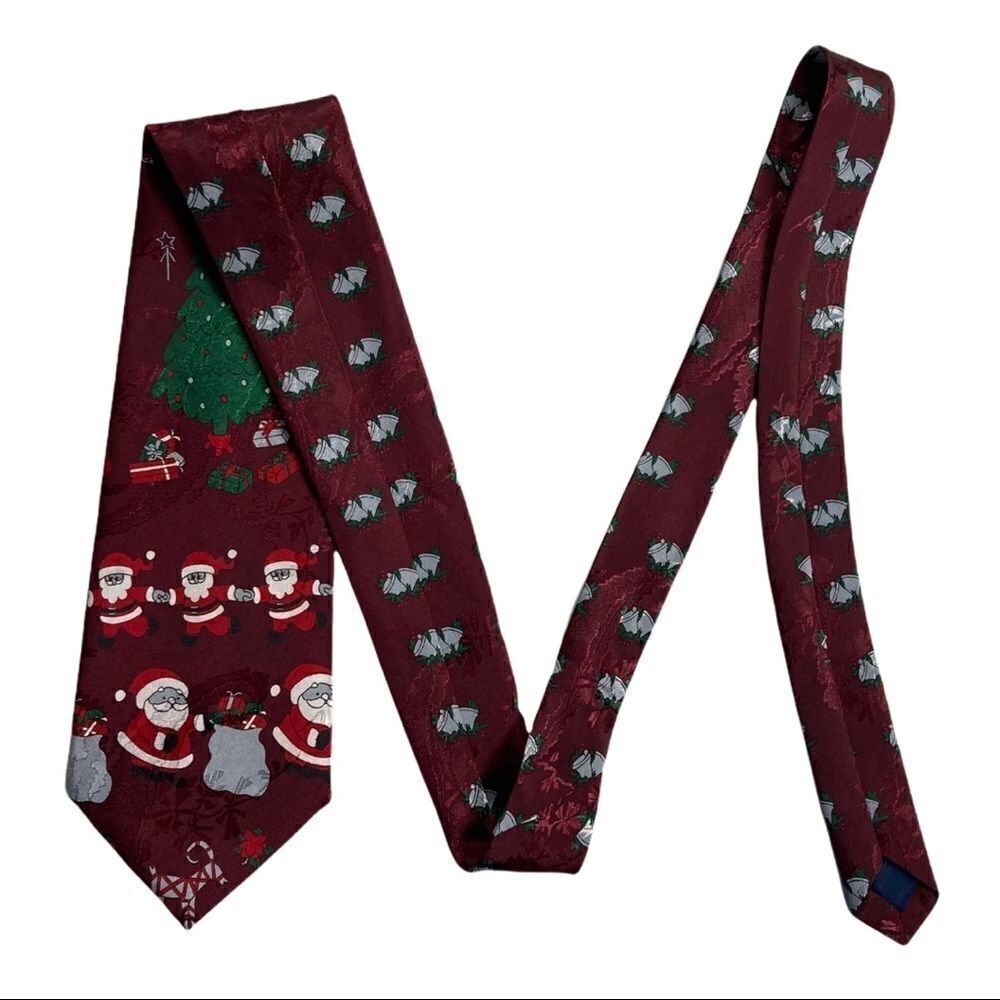 RENAISSANCE,‎ Christmas Men’s Tie, Hand Made, imported by N. B. Silk Trad Co.